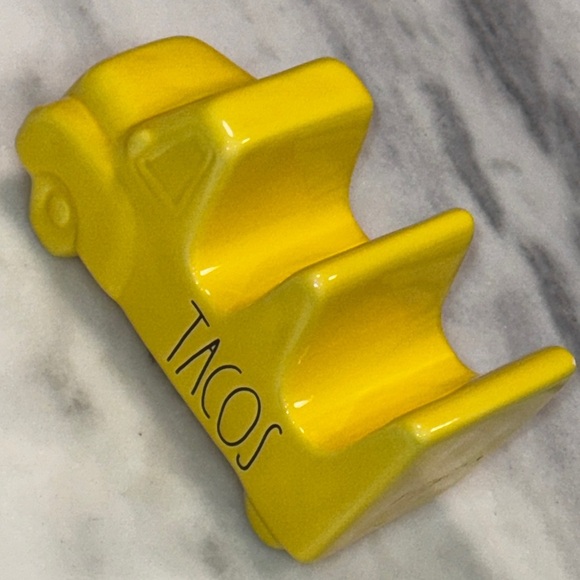 Rae Dunn Yellow Taco Truck holder Ceramic Artisan Collection by Magenta - Picture 2 of 7